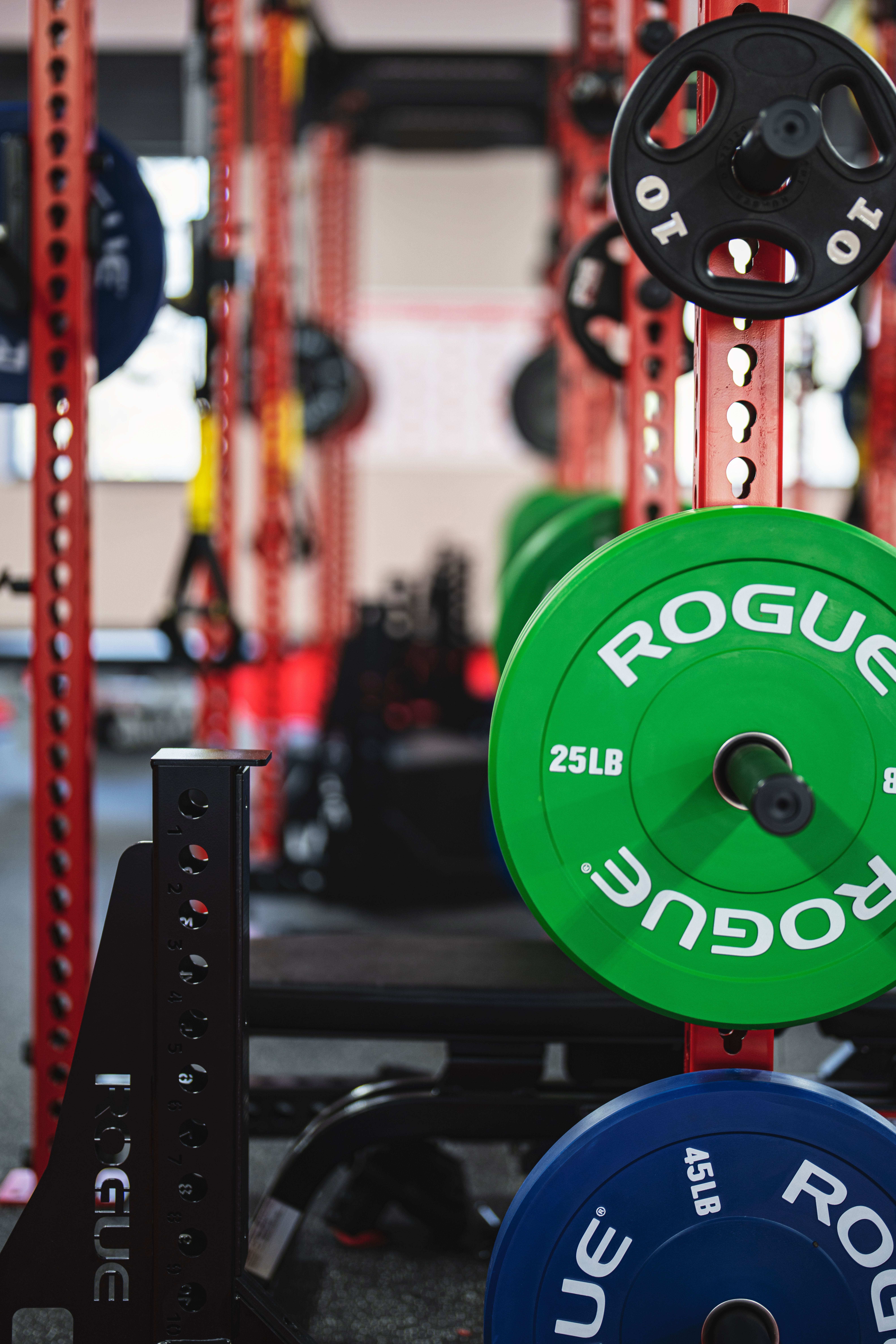 Weight plates equipment close up